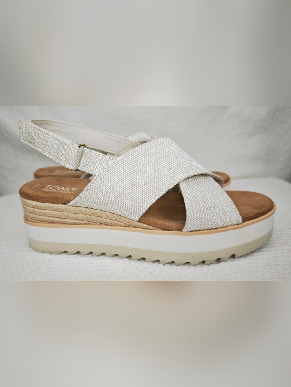 Toms canvas platform espadrille sandals